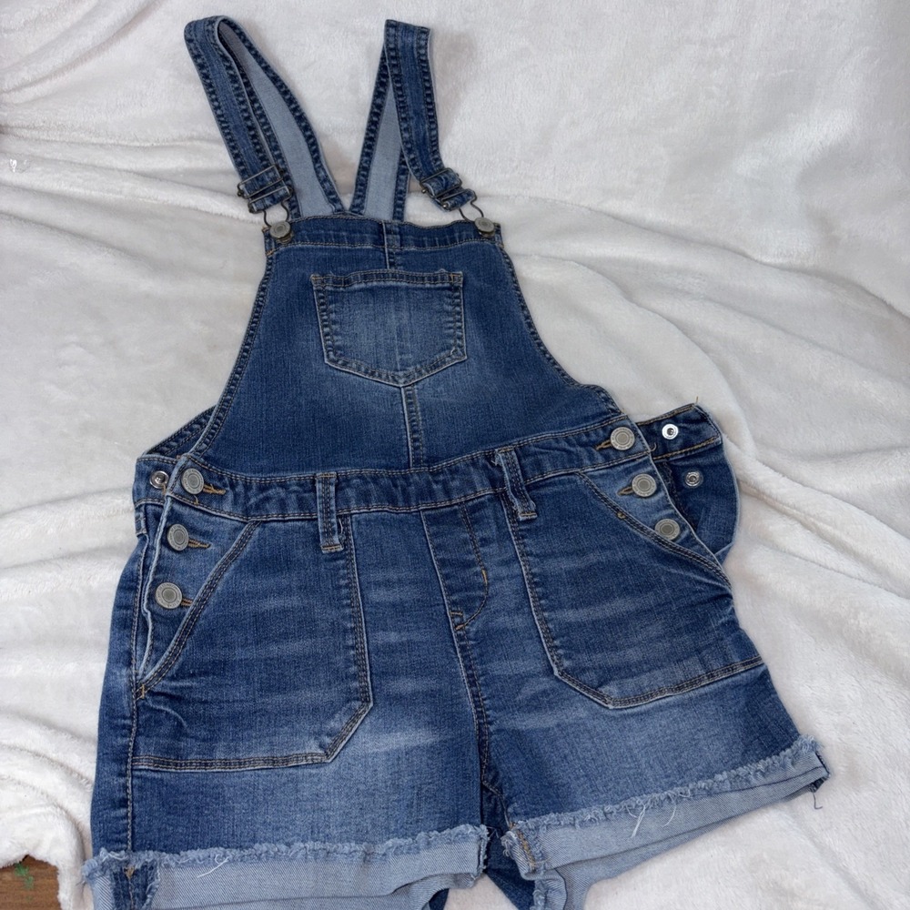 Girls Jean Overalls Size 12 SO Authentic American Heritage 90s Style Distressed
